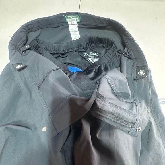 LL Bean Comfort Cycling Capris Pants‎ Removable Shorts Size Medium Black Hiking - Picture 15 of 16